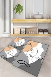 Mijölnir Juego de alfombrillas de baño Smiling Face Multicolor
